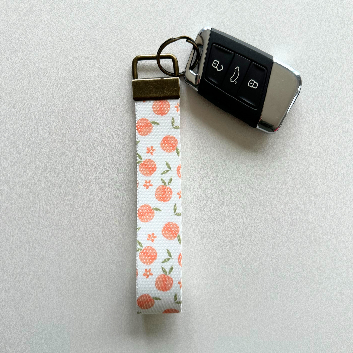 Spring & Summer Key Fob Wristlet | Antique Brass Hardware | Stylish & Functional