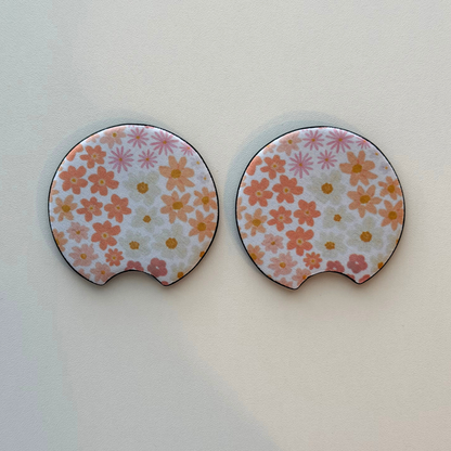Spring Neoprene Car Coasters | Set of 2 | Stylish Protection for Your Cup Holders
