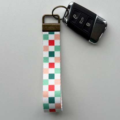 Winter Key Fob Wristlet | Antique Brass Hardware | Stylish & Functional