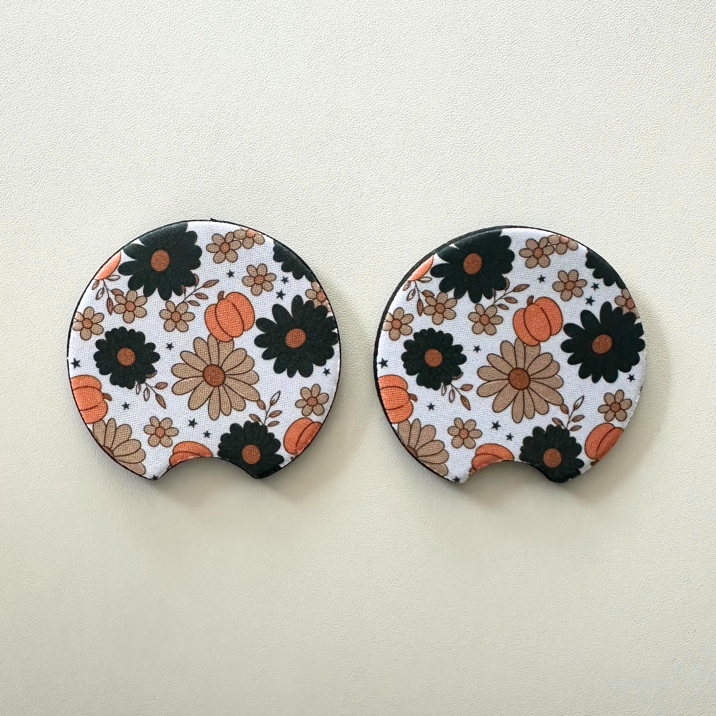Fall Neoprene Car Coasters | Set of 2 | Stylish Protection for Your Cup Holders