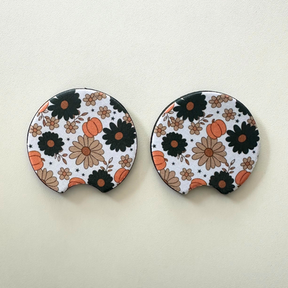 Fall Neoprene Car Coasters | Set of 2 | Stylish Protection for Your Cup Holders