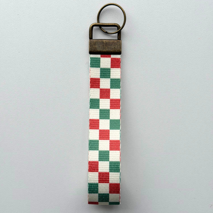 Winter Key Fob Wristlet | Antique Brass Hardware | Stylish & Functional