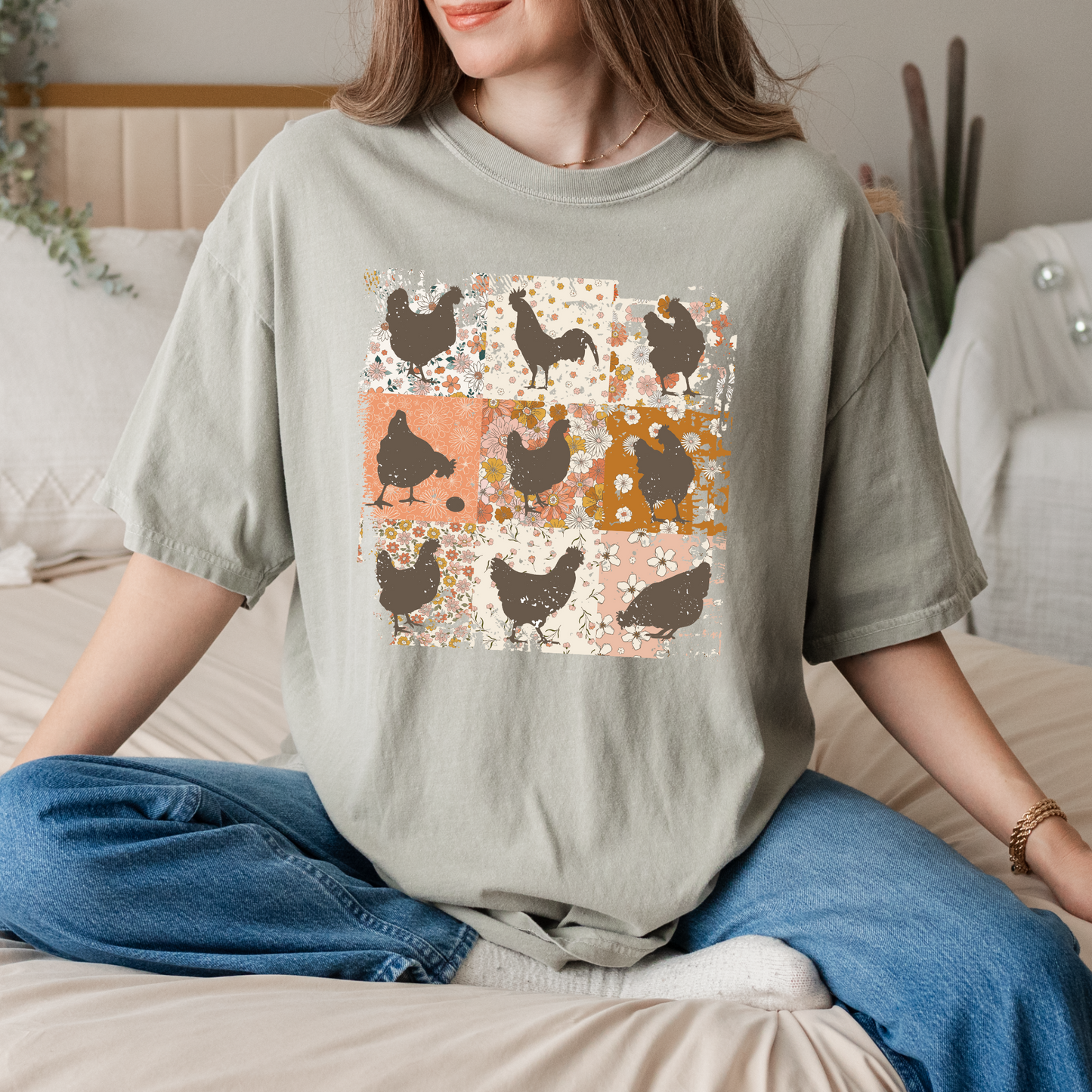 Retro Boho Chicken T-Shirt