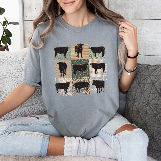 Retro Boho Cow T-Shirt