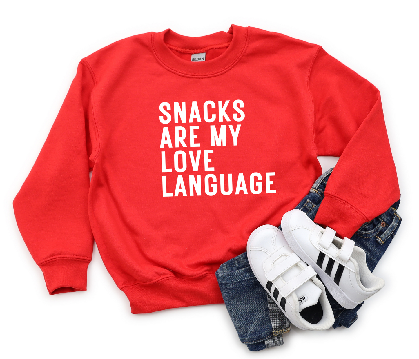 Snacks Are My Love Language Kids Sweatshirt