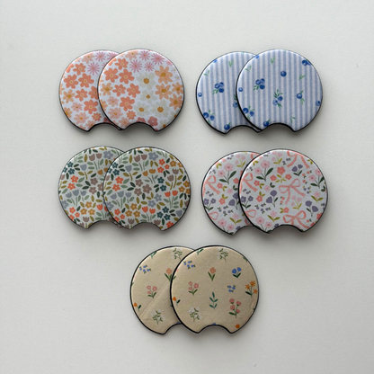 Spring Neoprene Car Coasters | Set of 2 | Stylish Protection for Your Cup Holders