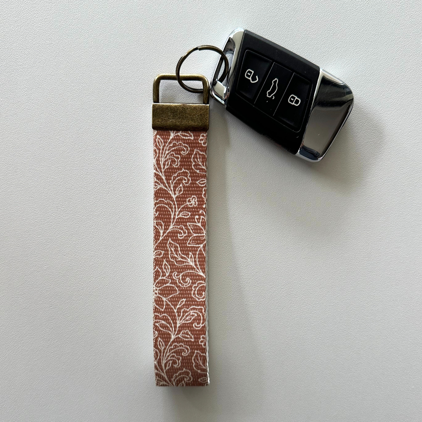 Fall Key Fob Wristlet | Antique Brass Hardware | Stylish & Functional