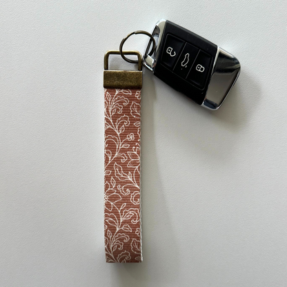 Fall Key Fob Wristlet | Antique Brass Hardware | Stylish & Functional