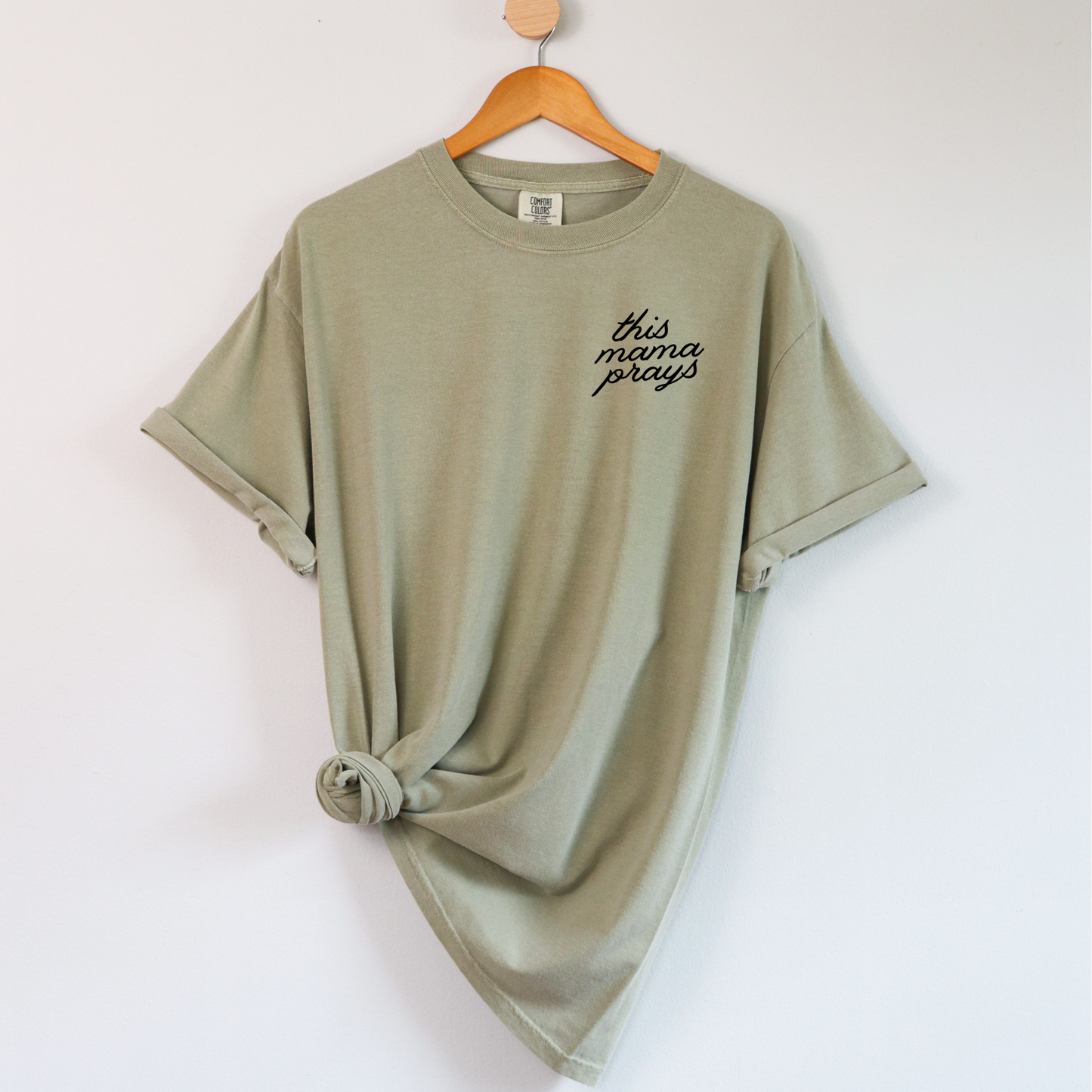 This Mama Prays T-Shirt - Khaki