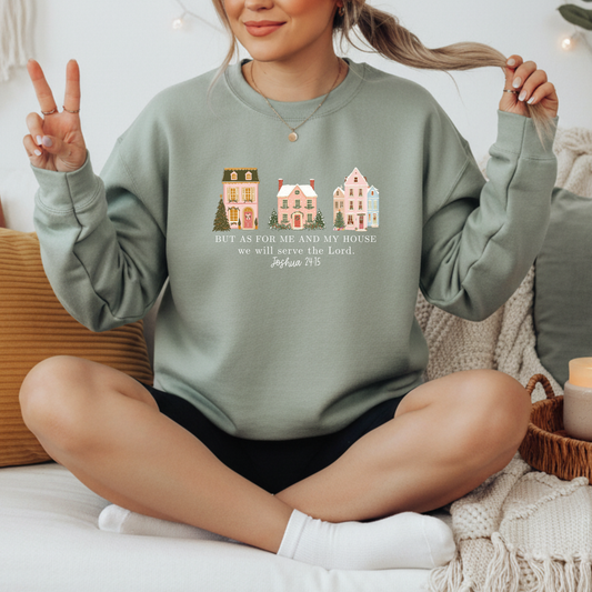 Winter Village Faith Sweatshirt | Sage