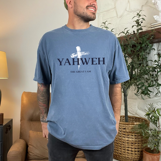 Yahweh The Great I Am T-Shirt - Denim